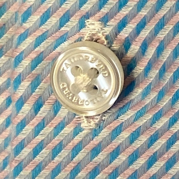 Blue and Pink dress shirt by Tailorbryd Like New - Picture 6 of 10